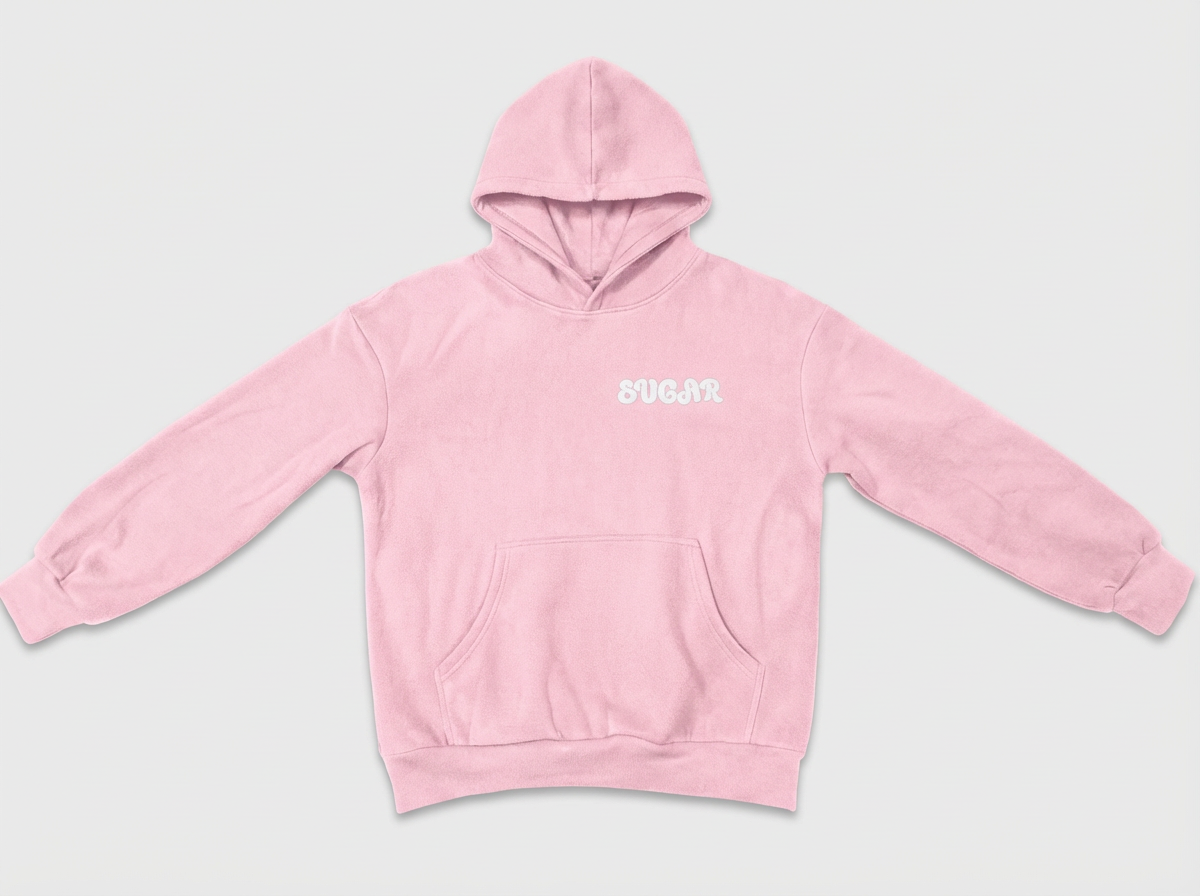 Fleece Hoodie( Bubblegum)